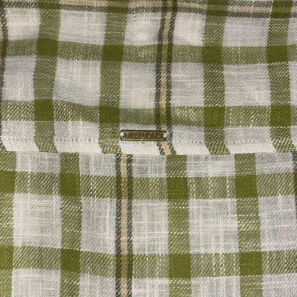 Billabong Women’s Plaid Button Down Shirt Size S Green White Long Sleeve Casual - Picture 8 of 9